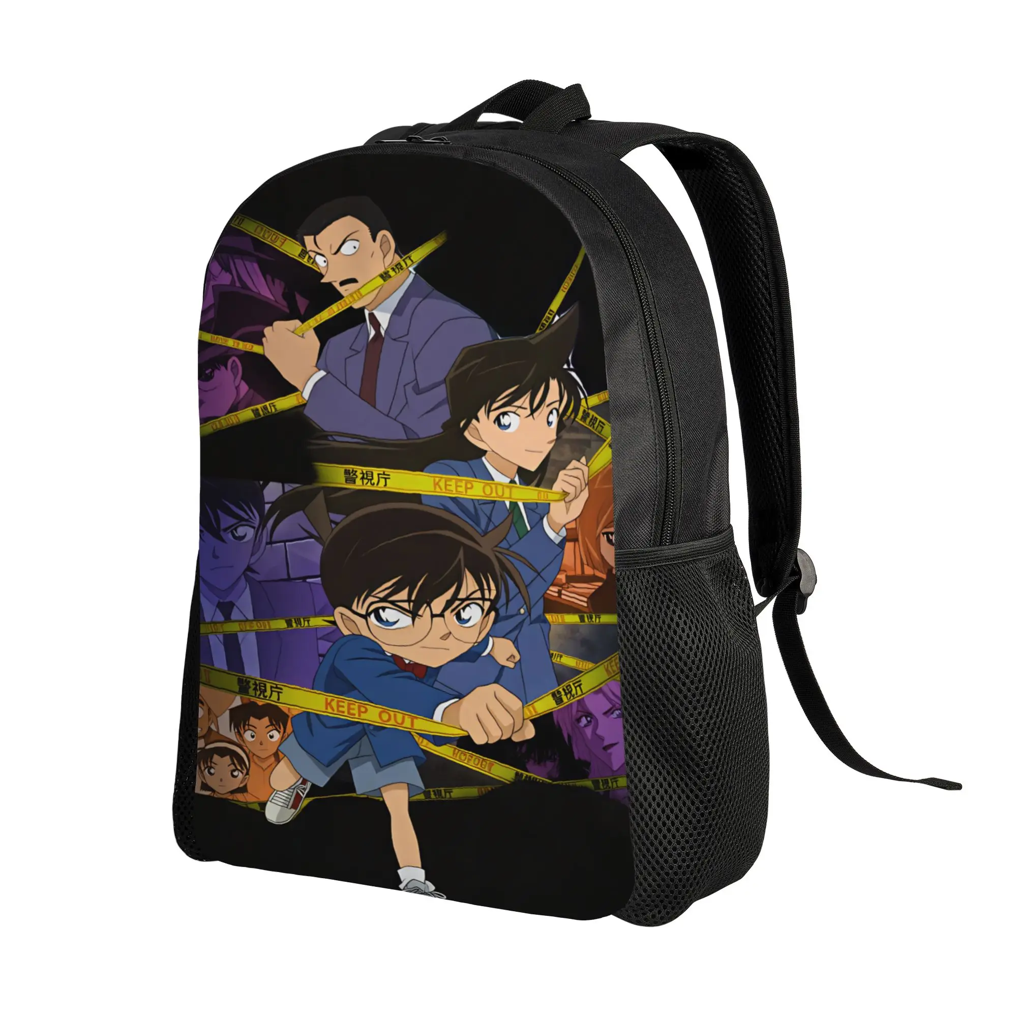 Detectives Conans Backpack  College Backpacks Male Novelty School Bags Designer Soft Rucksack
