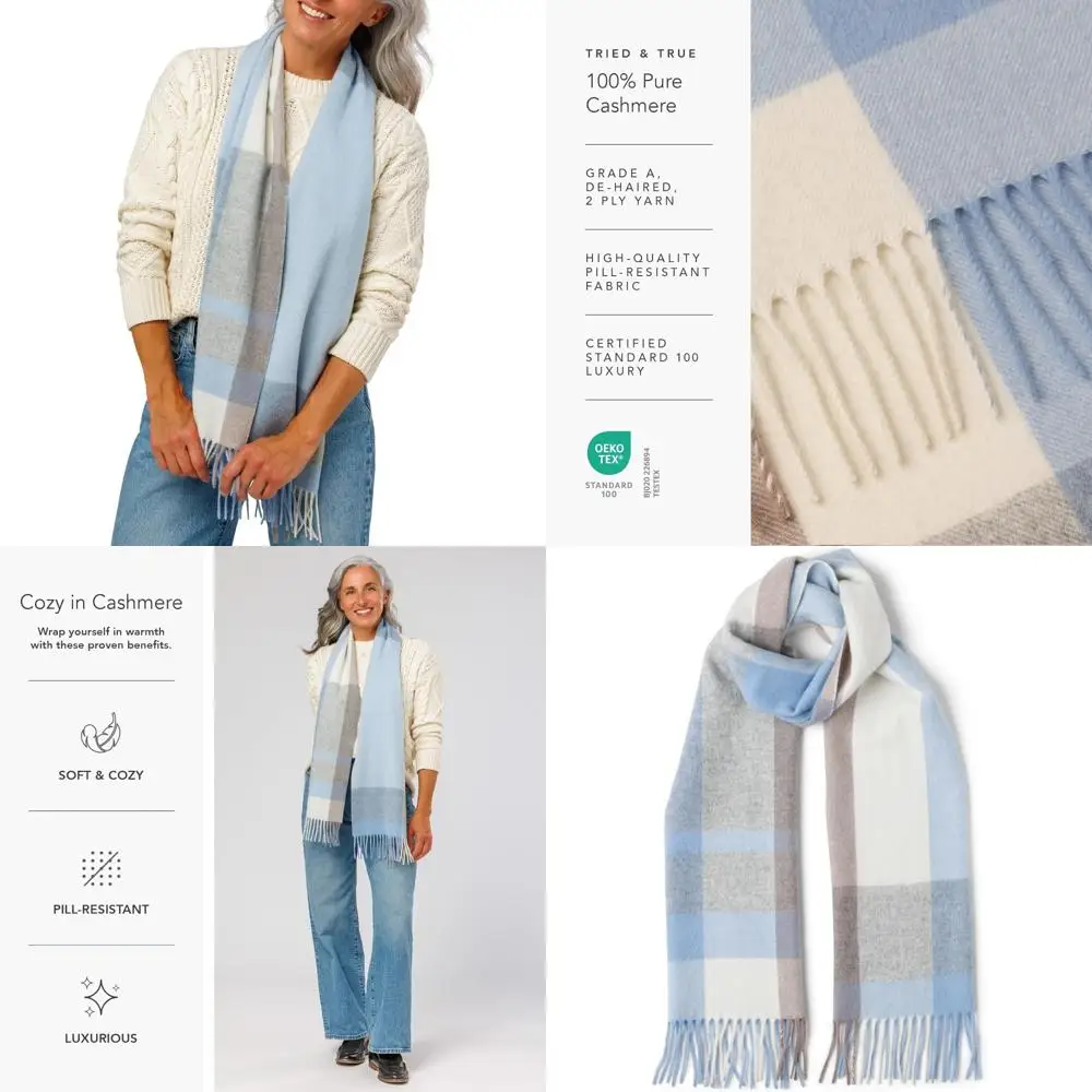 

Роскошный женский шарф из чистого кашемира — теплый зимний аксессуар