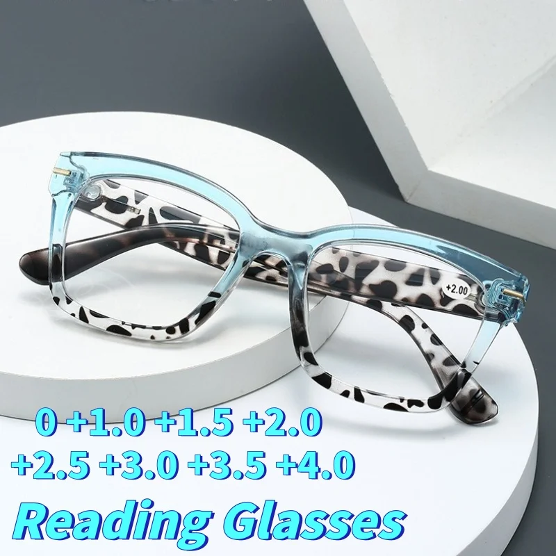 

Fashionable Oversized Frame High-Definition Reading Glasses Ultra-Lightweight Comfortable Anti Blue Light Presbyopia Glasses