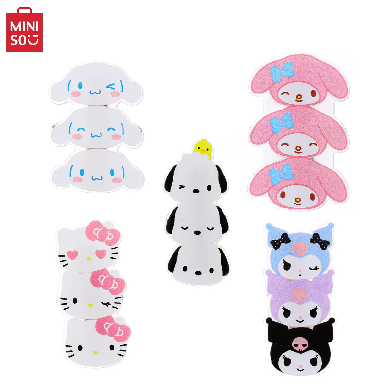 

Miniso Hair Clip Edge Clip Acrylic Sanrio Small Cute Cartoon Style Boutique Gift Festival