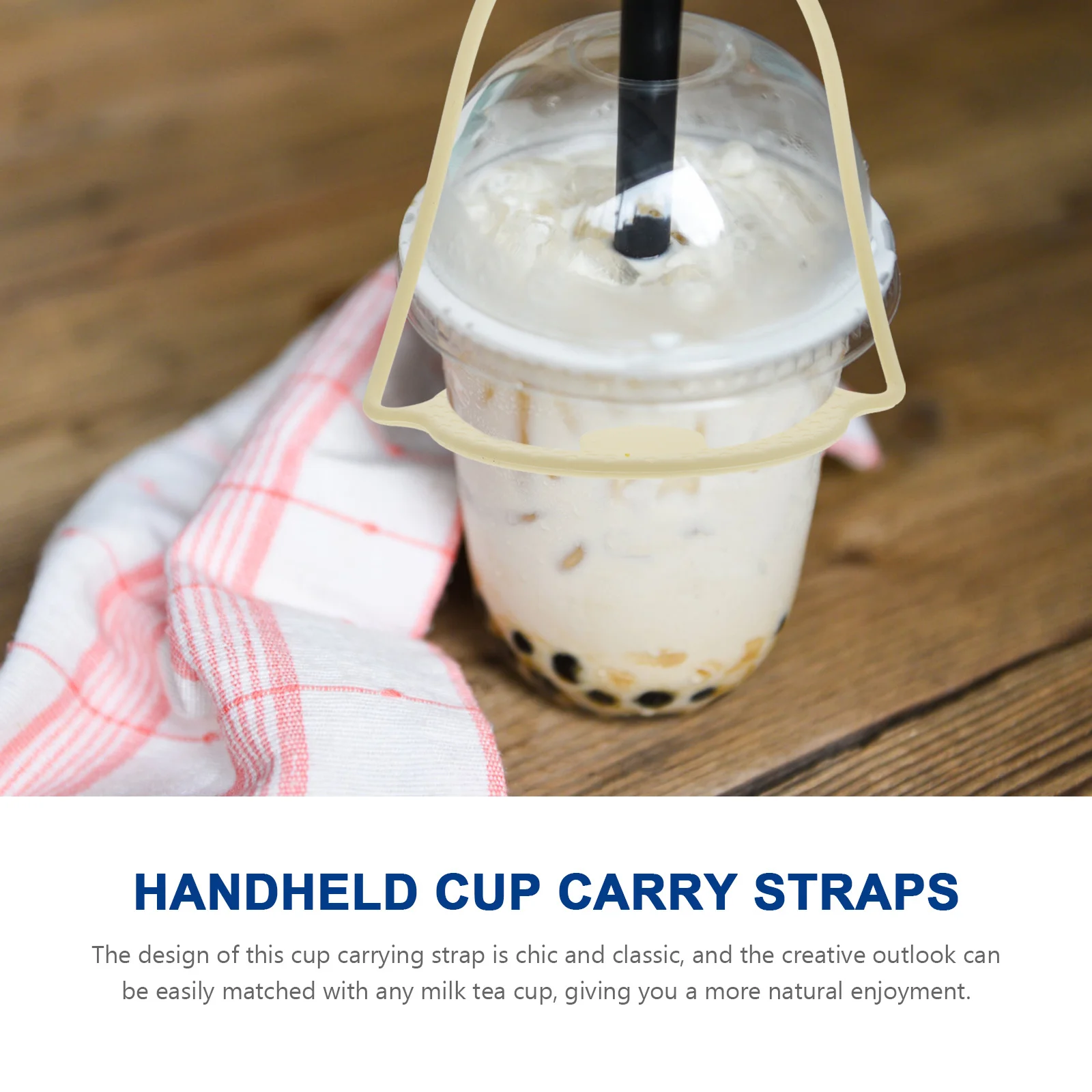 

2Pcs Silicone Cup Holders Portable Milk Tea Coffee Cup Carrying Straps Drink Sleeve Silicone Bottle Sleeve