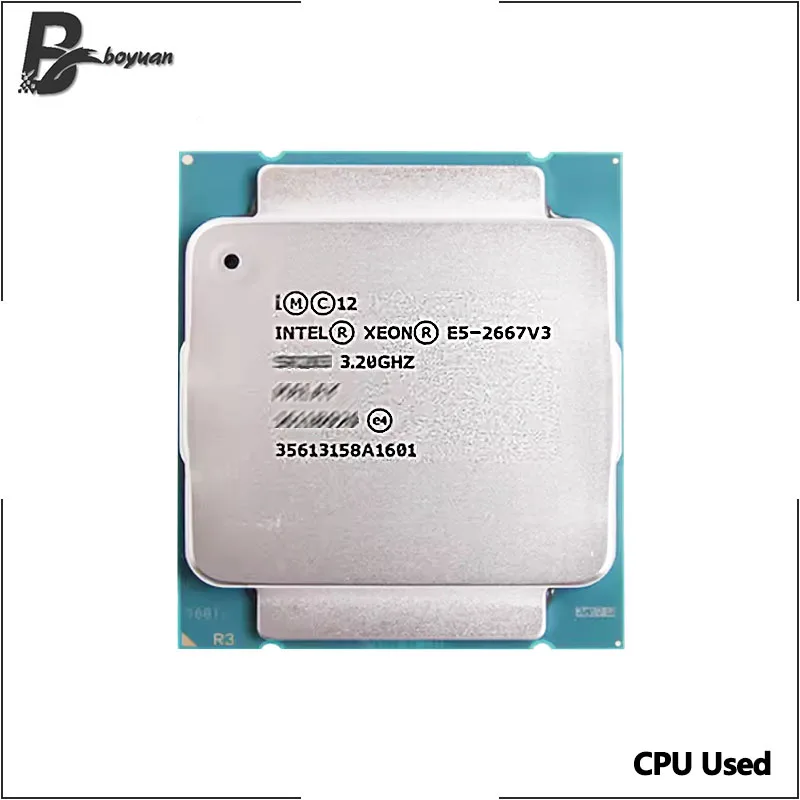 معالج Intel Xeon مستعمل E5 2667V3 E5 2667 V3 3.2 جيجا هرتز 8 النواة لوحدة المعالجة المركزية LGA 2011-3