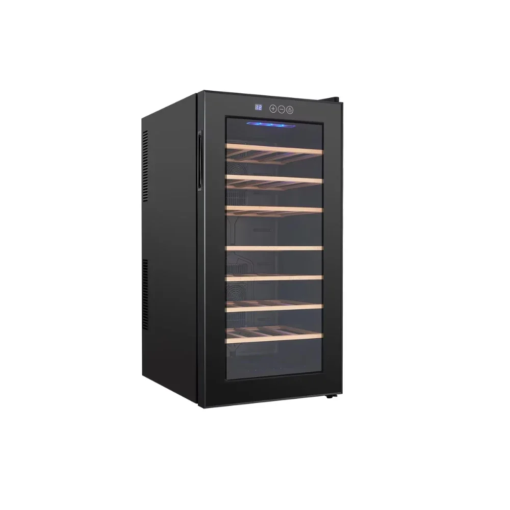 78L Single-Zone Glass Door Display Cabinet, 32-Bottle Beverage Cooler