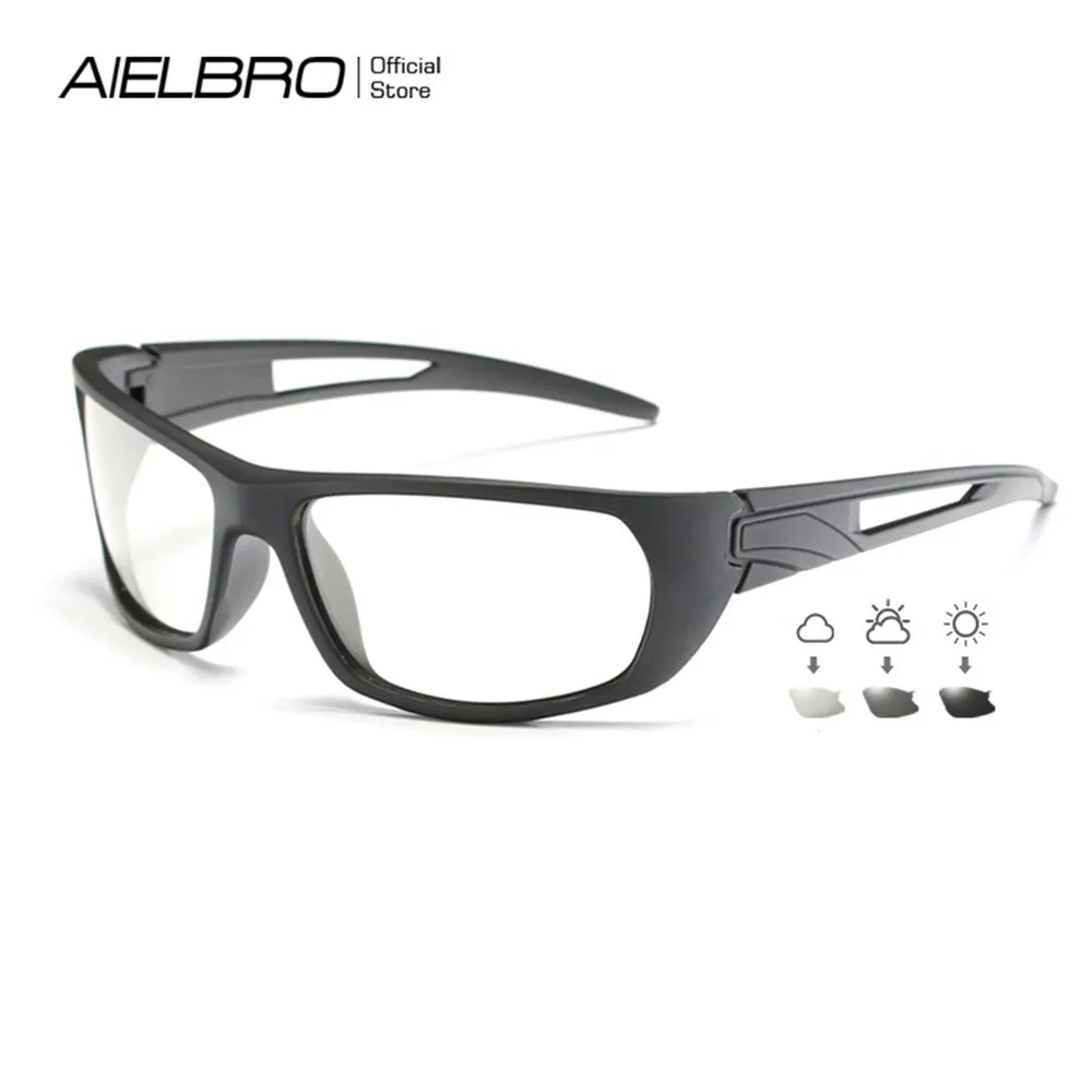 

AIELBRO Men's Photochromic Sunglasses Cycling Eyewear Bicycle Mtb Bike Glasses Fishing Cycling Polarized Glasses