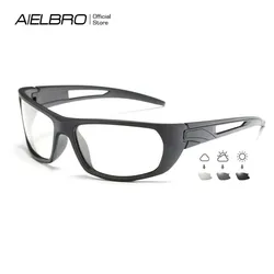 AIELBRO Men's Photochromic Sunglasses Cycling Eyewear Bicycle Mtb Bike Glasses Fishing Cycling Polarized Glasses
