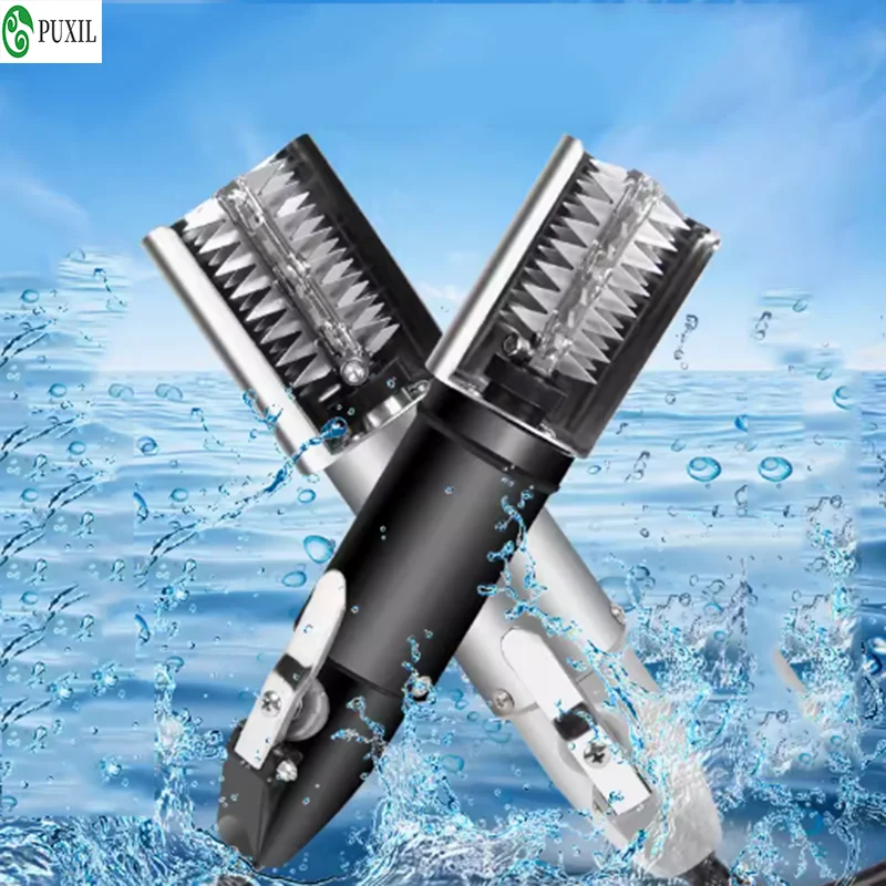 เครื่องขูดปลาไฟฟ้าแบบพกพาชาร์จไฟได้96W, เครื่องขูดปลาเครื่องทำความสะอาดเครื่องขูดล้างสคาเลอร์เครื่องขูดอาหารทะเล