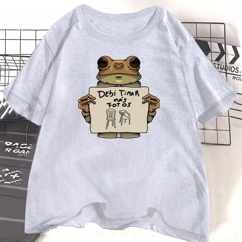 مضحك الضفدع Dtmf تي شيرت السببية ديبي تيارار ماس Fotos قميص مطبوع قصير الأكمام س الرقبة تي شيرت الذكور الملابس الشارع الشهير #5