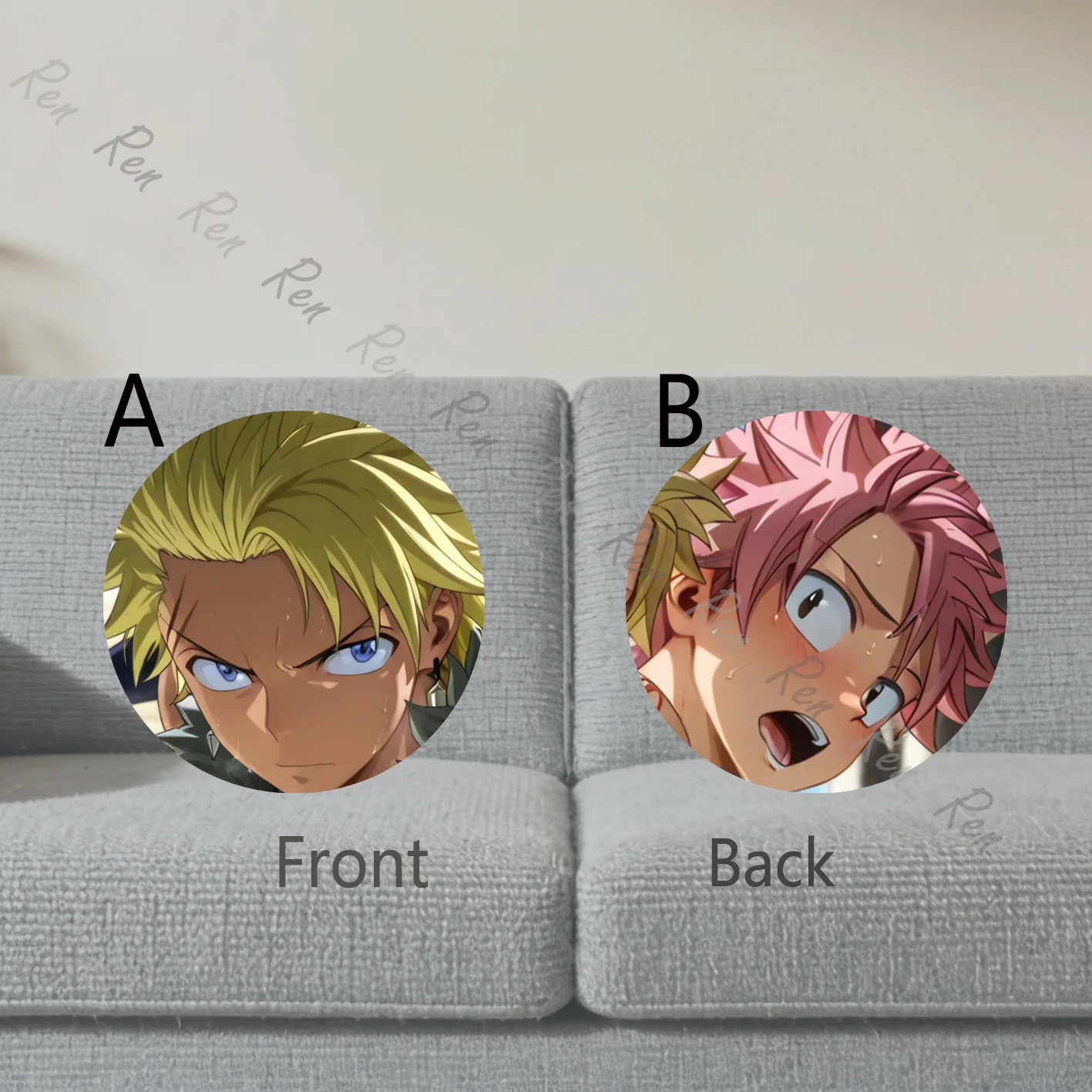 Dakimakura Anime Sting X Natsu Pillow Cover Sofa Cushion Double-side Print Throw Pillow Case 40X60cm