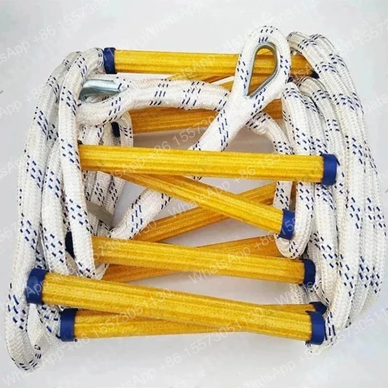10 Meters Fire Escape Ladder Anti-skid Rescue Rope Emergency Work Safety Response Self-rescue Lifesaving Rock Climbing Escape