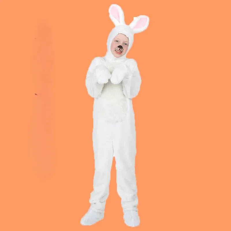

Kids Adults Rabbits Cosplay Costumes for Halloween School Stage Performance Animals Bunny Fairy Tale Cos Jumpsuit for Children