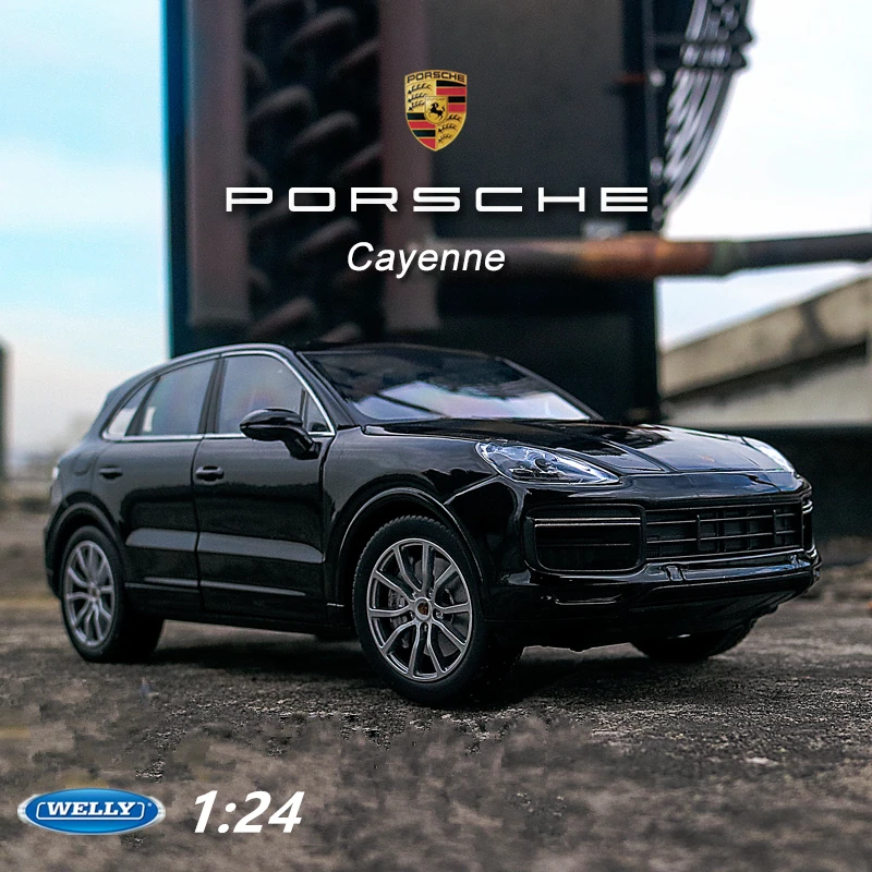 WELLY 1:24 Porsche Cayenne Alloy Car Model Diecasts Metal Vehicles Car Model Simulation Collection Boys Toys For Childrens Gifts