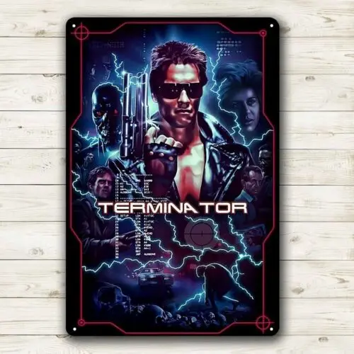 Terminator Arnold Schwarzenegger Movie Metal Poster Tin Sign - 20x30cm Plate