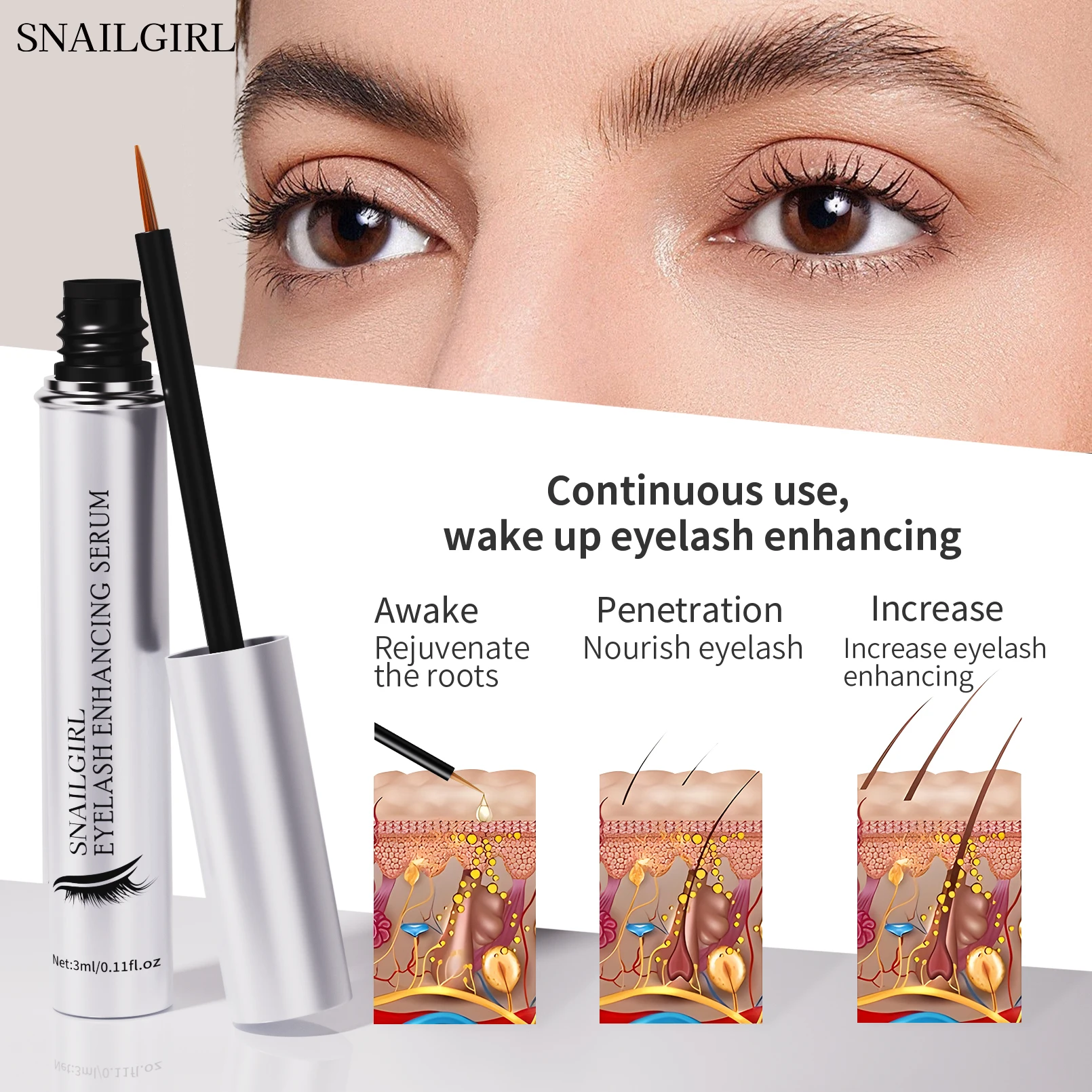 เซรั่มบำรุงขนตา ยาวขึ้น ซ่อมแซม บำรุงให้แข็งแรง งอนเด้ง หนาขึ้น ดูแลดวงตา ยกกระชับ บำรุงขนตาให้ยาวขึ้น