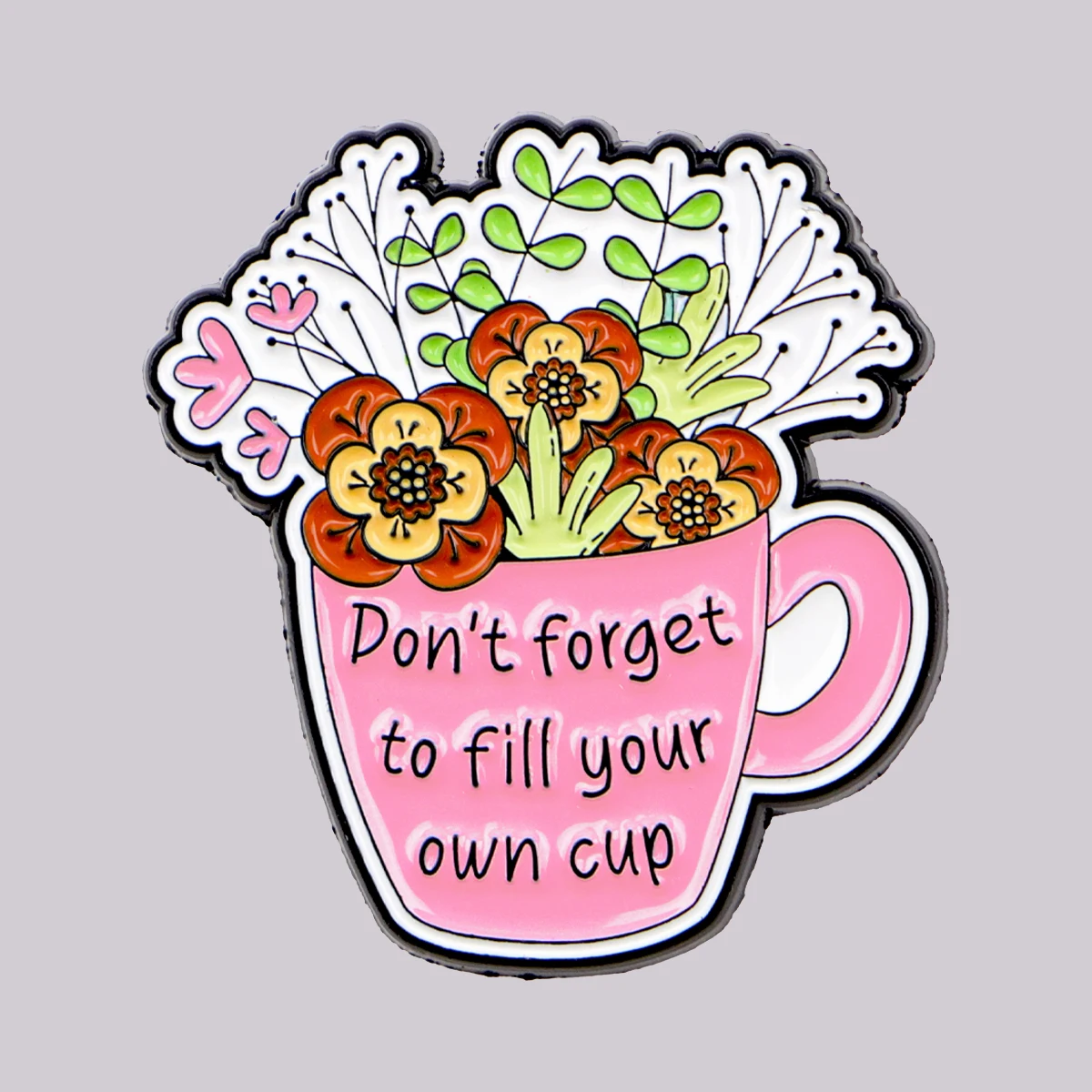 

Inspirational Quotes Enamel Pin Flowers Brooch Pines Lapel Pins Badge Clothing Accessories Fashion Jewelry Thanksgiving Gifts