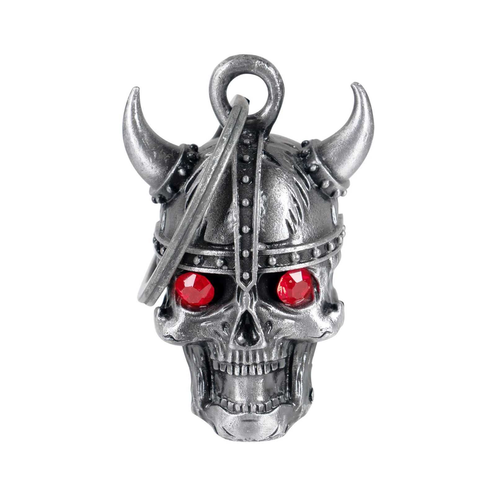 

3D Череп Викингов с красным глазом Мотоциклетный колокольчик Guardian Angel Drive Away Gremlin, Байкерский колокольчик для мужчин и женщин Верховая езда, Подарок удачи