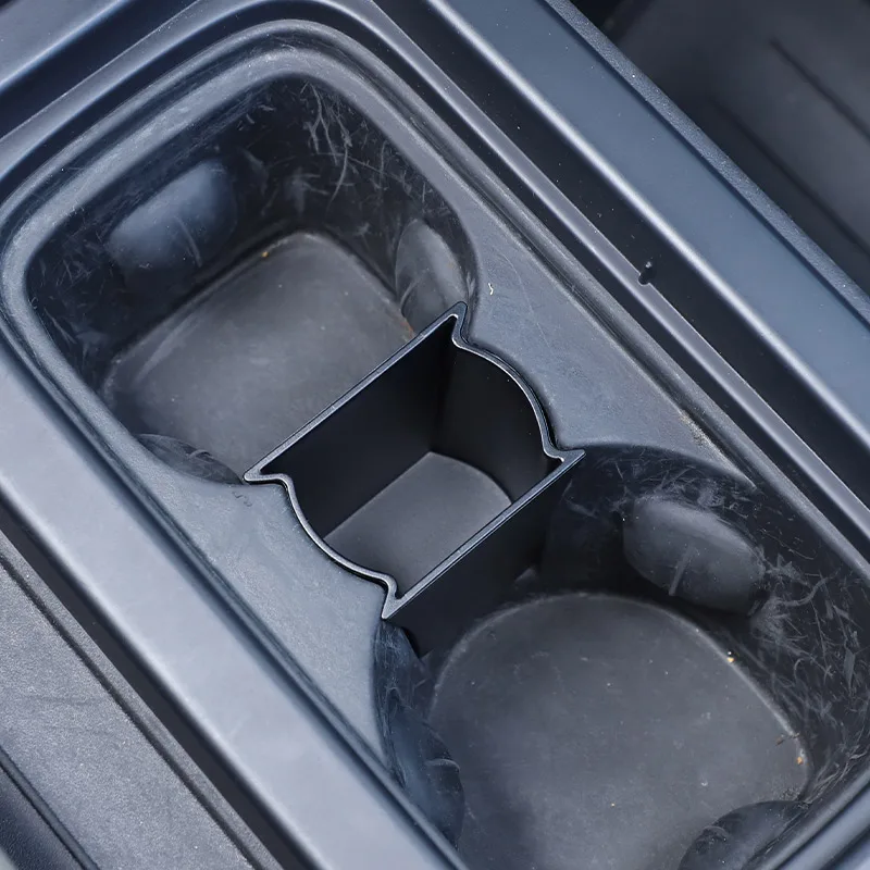 ABS الأسود لاند روفر ديفندر 90 110 130 2020-2024 سيارة مركز وحدة التحكم كأس الماء حامل صندوق تخزين الملحقات الداخلية #3