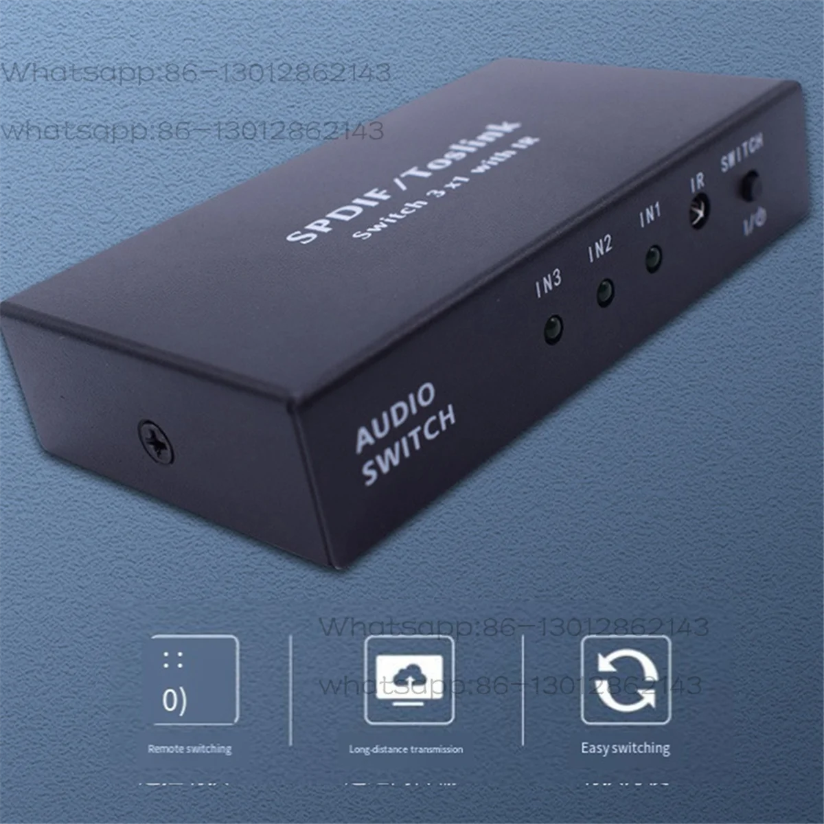 2 through-hole Spdif Toslink digital audio distributor 3 em 1 serial communication disruptor for remote control of IR
