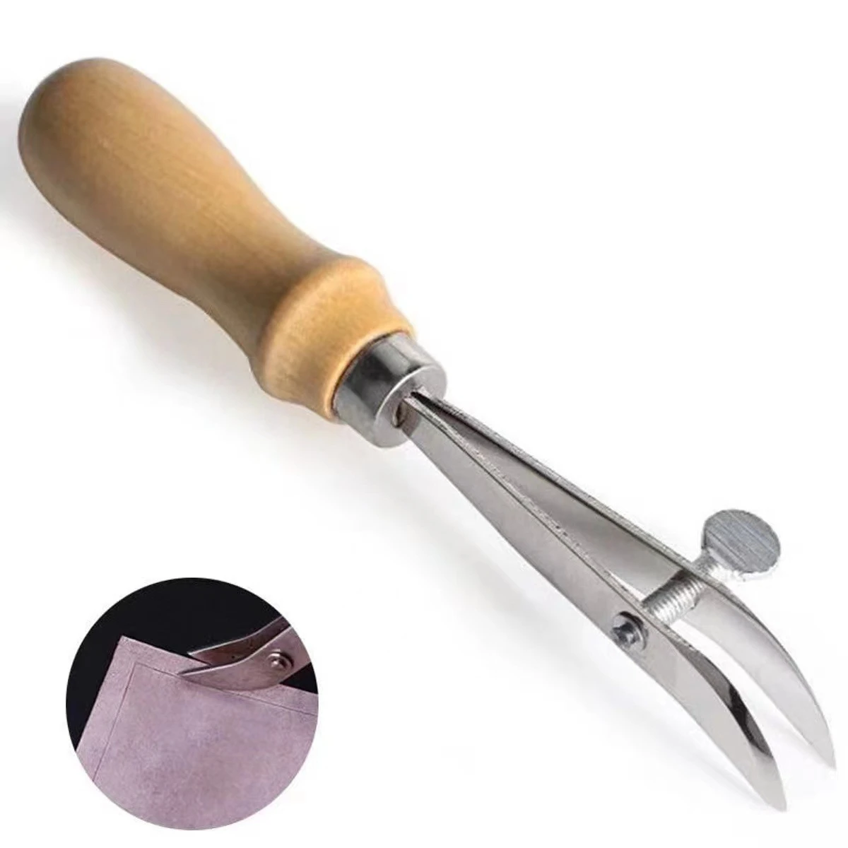 DIY Handmade Leatherware Vegetable Tanned Leather Edger Leather Tools Spacing Wheel Crimper Isometric Professional Scribe