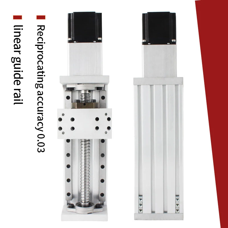CNC Linear Guide 1605 Ball Screw Sliding Table 100-600mm Effective Stroke Guide Rail XYZ Axis NEMA 23 Stepper Motor