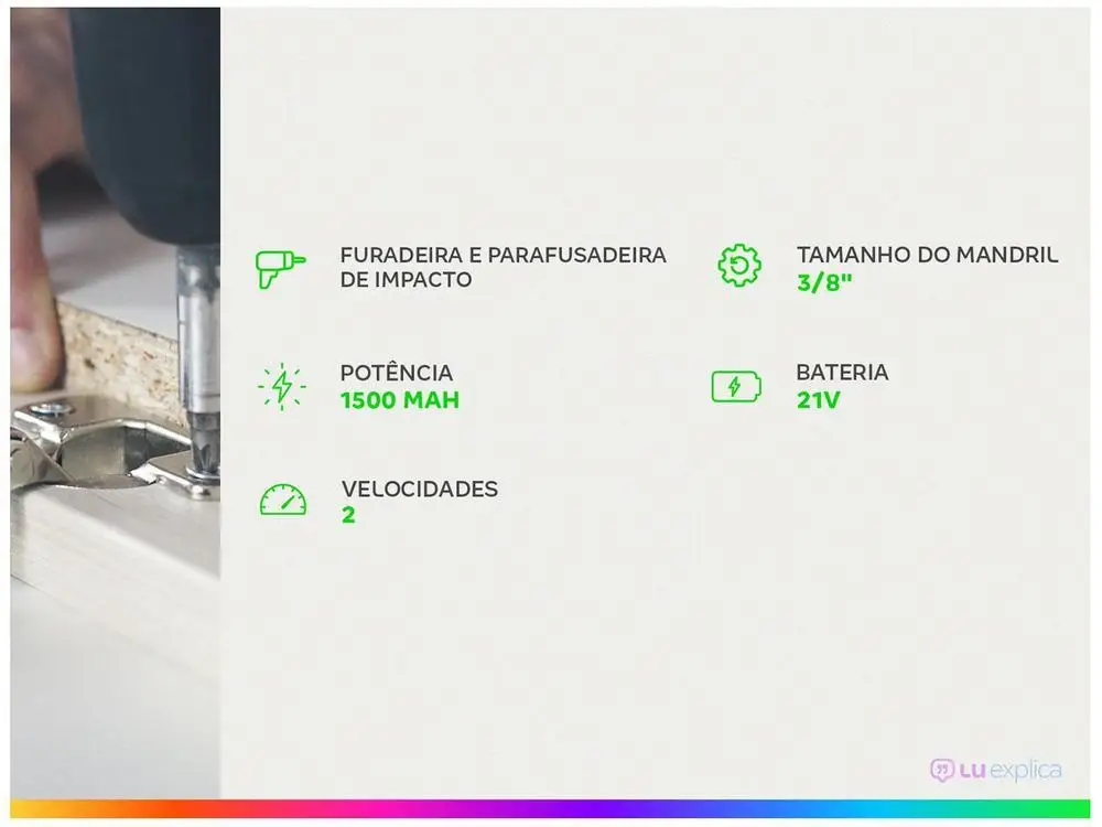1500 mAh Battery WAP Impact Drill and Screwer with Case K21 ID01 #2