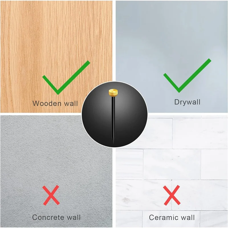 AB47-120Piece Kit cornice per appendere chiodi per appendere quadri adatti per foto, chiodi per quadri da parete per la decorazione della parete