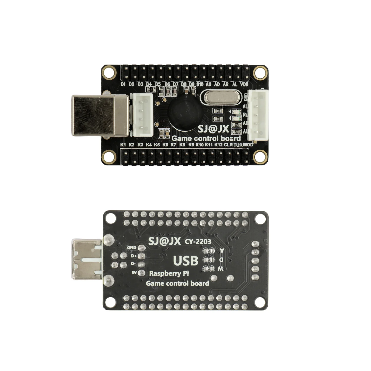 لعبة أركيد من SJ @ JX لوحة تشفير USB مزودة بضوء LED بدون تأخير عصا تحكم بزر تحكم كابل عصا تحكم لأجهزة الكمبيوتر MAME Raspberry Pi