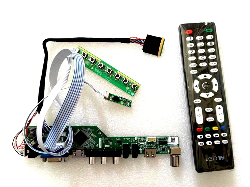 

Yqwsyxl Kit for LTN156AR21 LTN156AR21-002 1366x768 TV+HDMI+VGA+AV+USB LCD LED screen Controller Driver Board