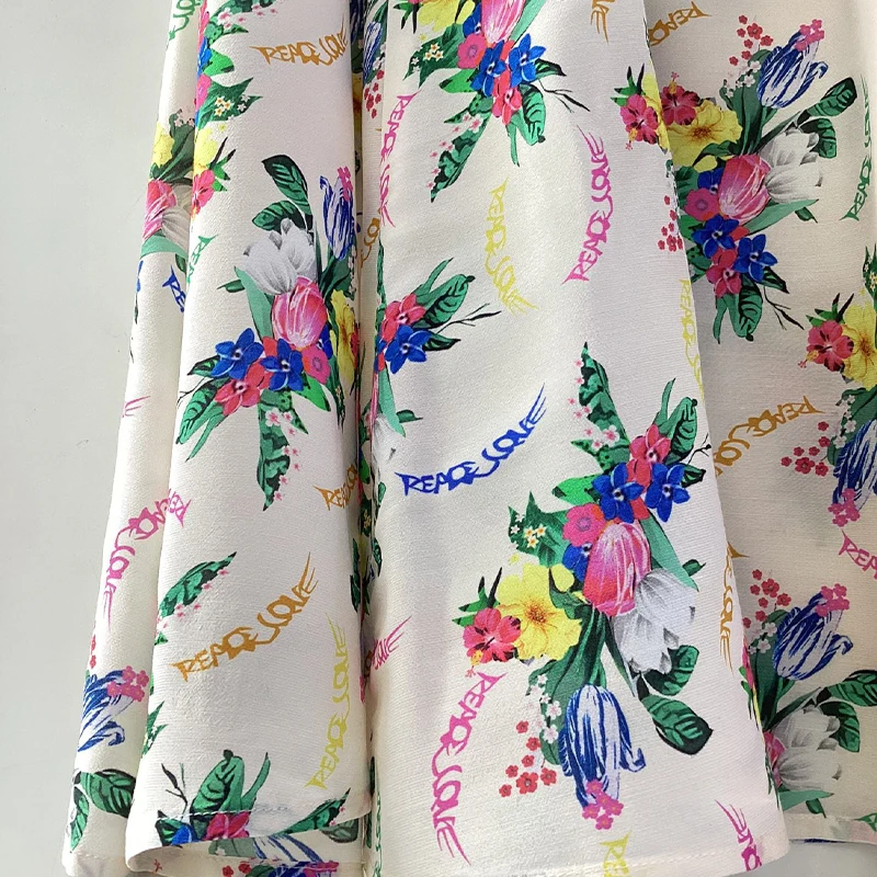 Saia midi solta feminina Zadig, com estampa floral, meia saia primavera, saias curtas femininas elegantes, roupas de senhora, moda verão, 2024