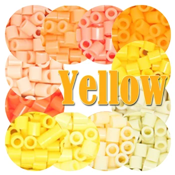 YantJouet Hama – perles de couleur jaune, 5mm, 1000 pièces, pour enfants, fusible en fer, puzzle, Pixel Art, cadeau, jouet pour enfants