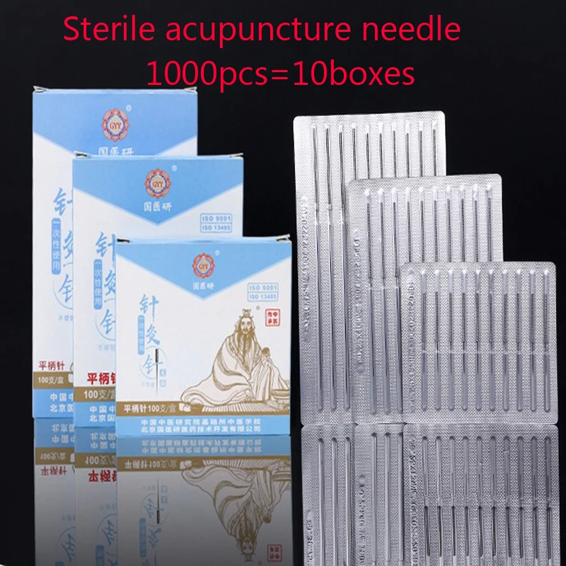 1000pcs Multi Size Chinese Acupuncture Needles Therapy Face  Disposable Sterile Acupuncture Needle one by one pack wholesale