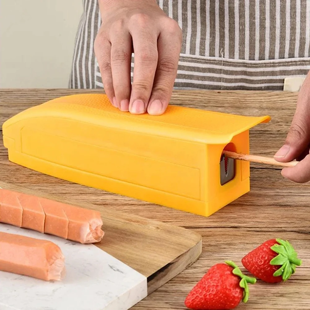 Sausage Cutter Barbecue Tool Hot Dog Slicing Tool Kitchen Utensil For Camping 2 Pieces Ham Slicer
