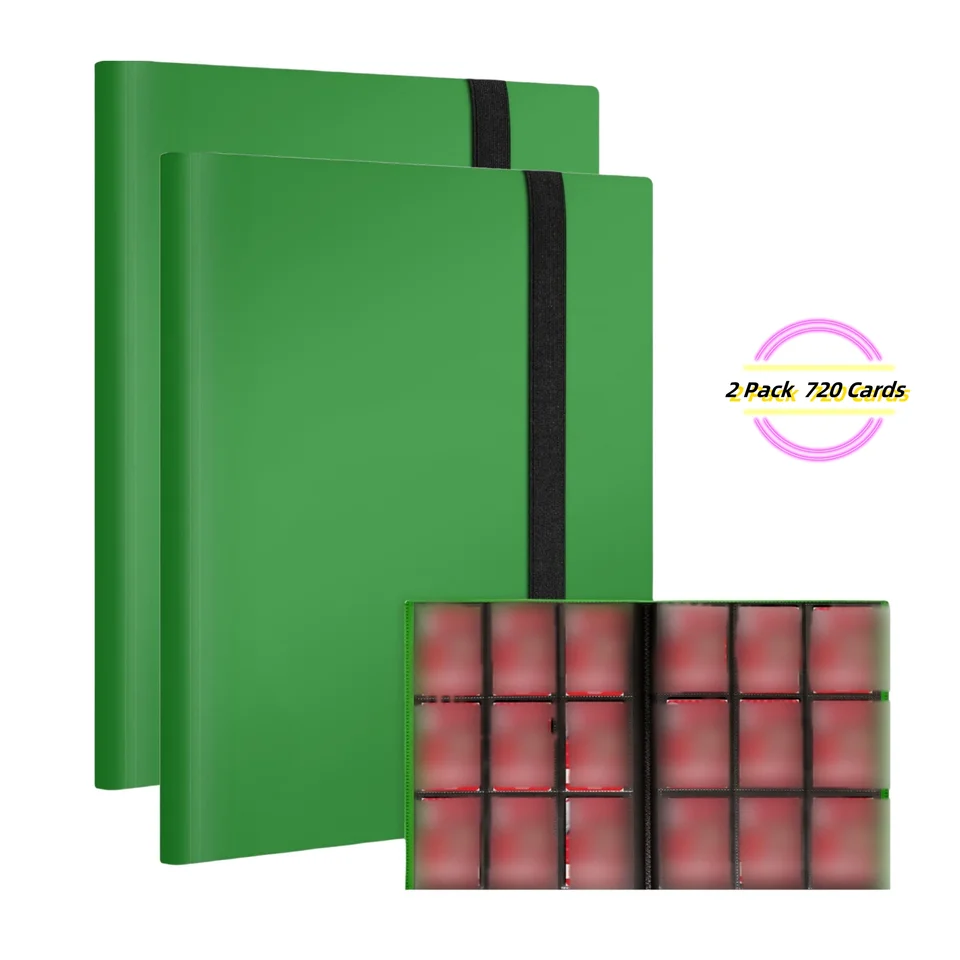 Card Collection Organizer Pokemon Card Binder - 720 Capacity Zipper Binder  With 40 Sheets, 9 Pocket Pages