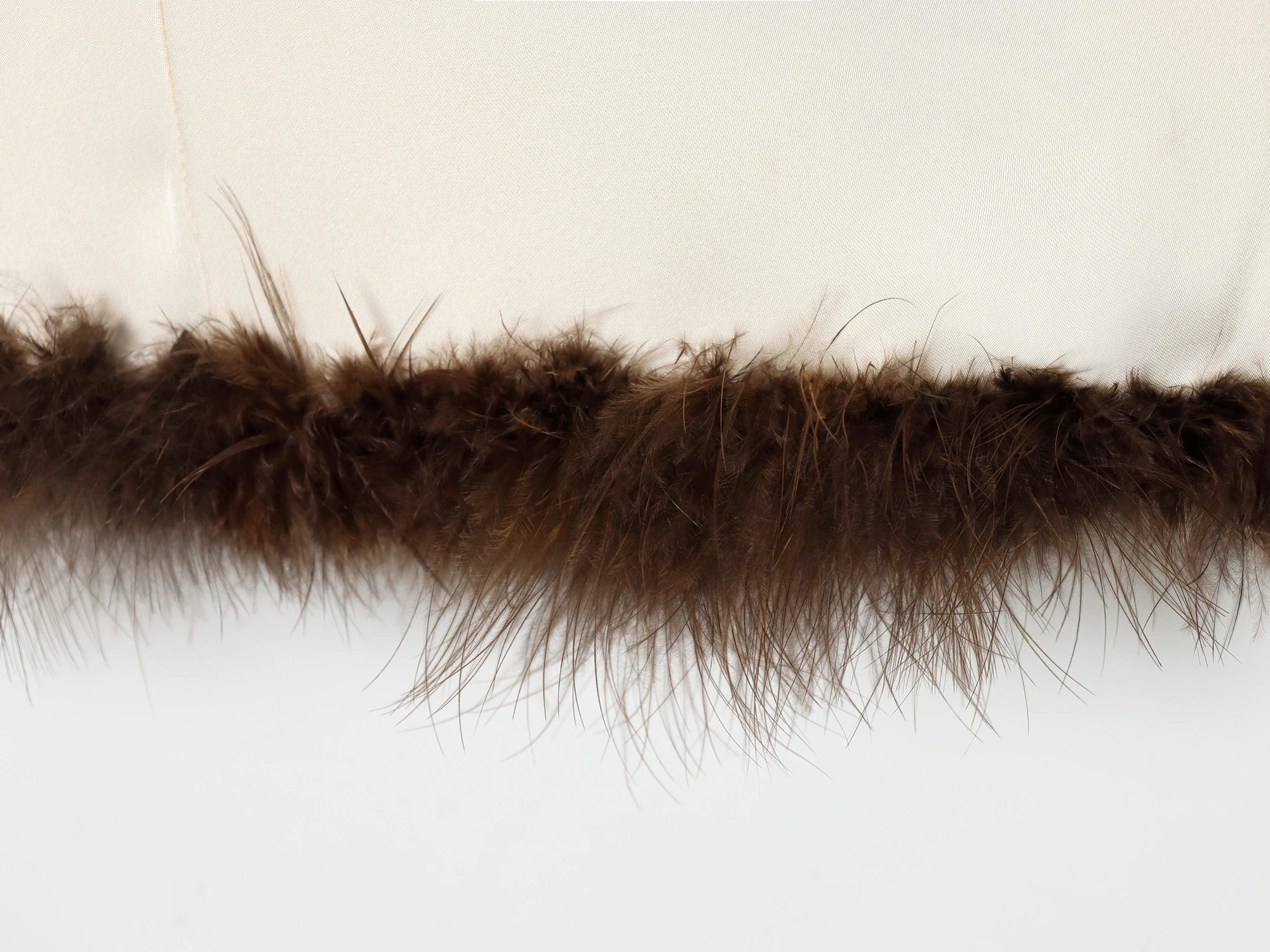 KONDALA Elegant Chic Beige Satin Feathers Mini Dress Women Backless Cami Party Dress Fashion 2026 Evening Club Sexy Dress