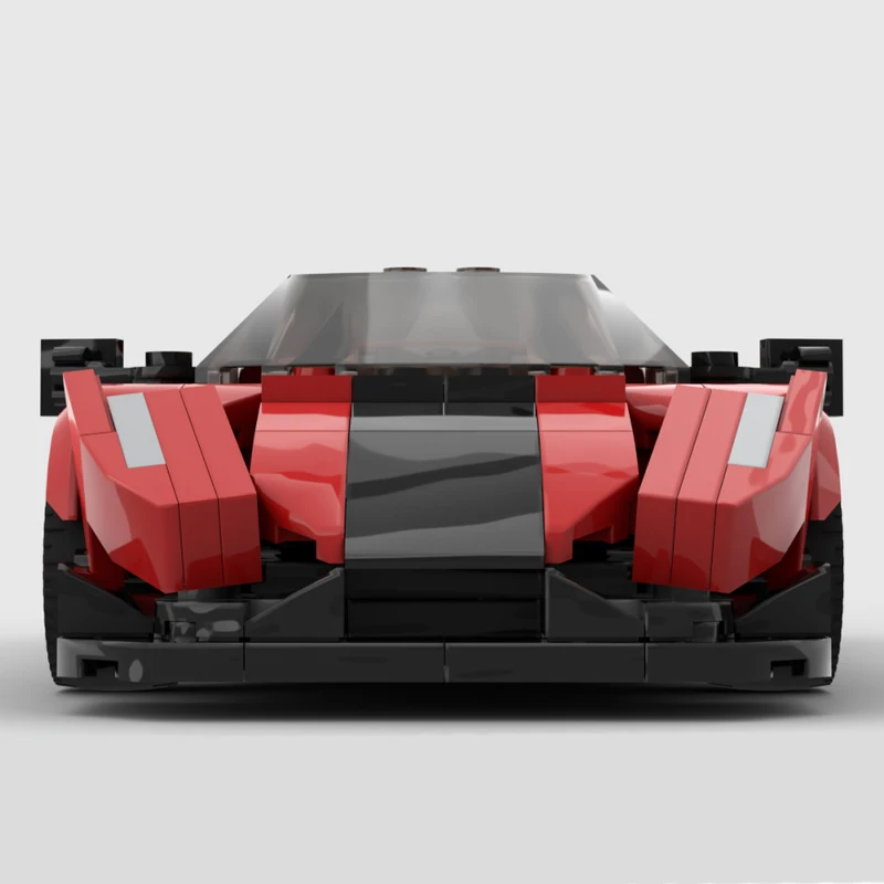 271 Uds. MOC-222091 campeones de velocidad carmesí dominar bloques de construcción garaje coche deportivo partículas Mocs Ideas juguetes para vehículos creativos