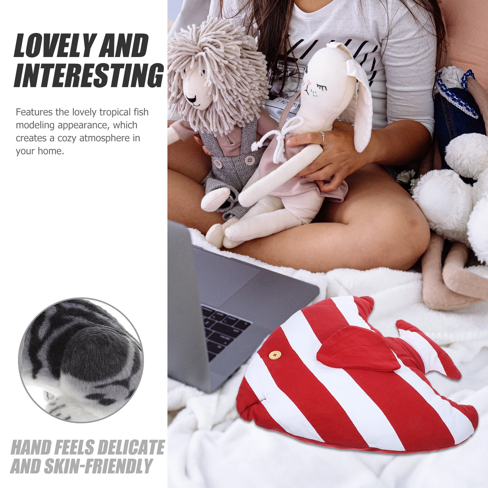 

1pc Fish Shaped Throw Pillow 18 Inch Soft Resilient Decorative Cushion For Bedroom Home Decor Lovely Pillow Cartoon