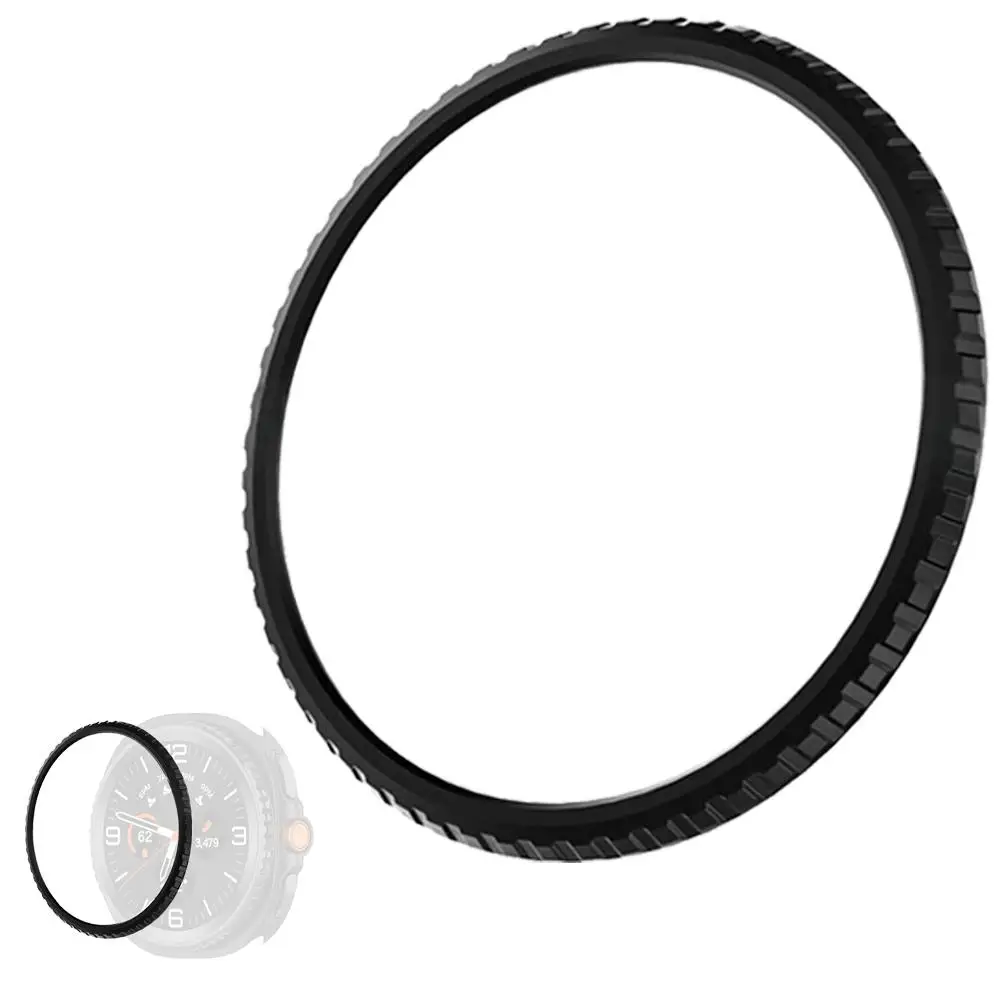 Para Samsung Galaxy Watch 8 Classic 46 mm, cubierta de anillo de acero inoxidable con bisel de metal, marco protector delgado para reloj, bisel de reloj de 46 mm