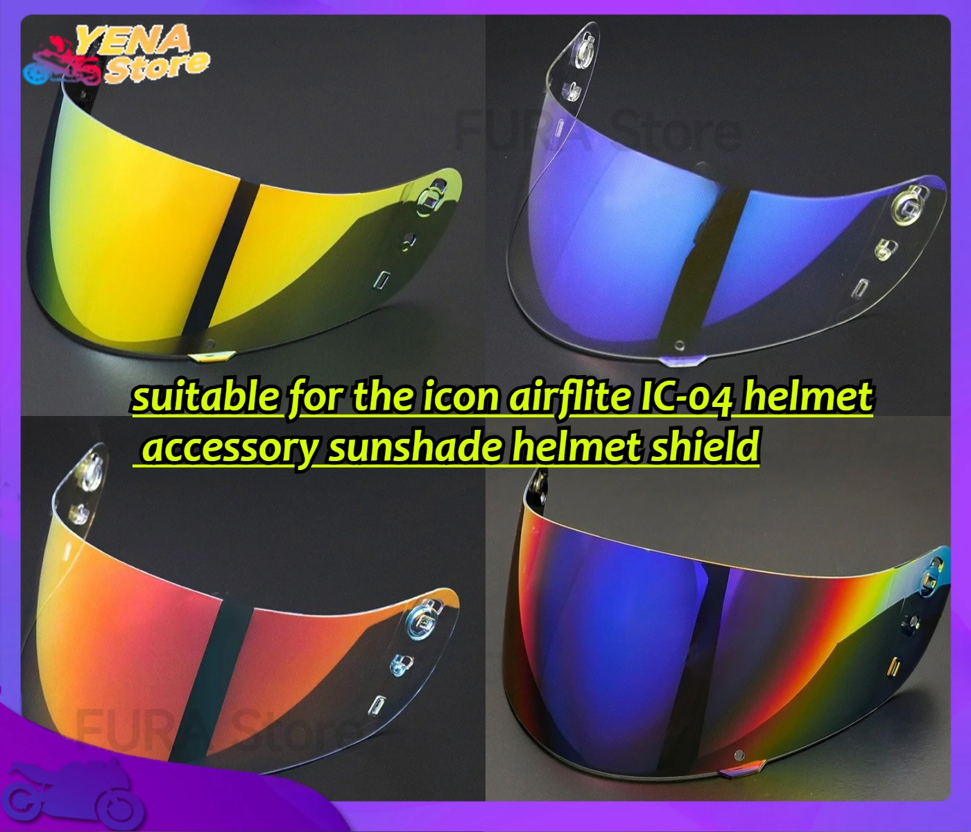 

The new motorcycle helmet lens is suitable for the icon airflite IC-04 helmet accessory sunshade helmet shield