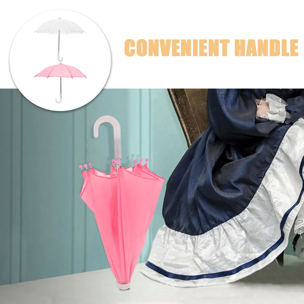 2 Stück Mini-Zubehör, niedliche dekorative Kleinkinder, stilvolle Mikroszene, Miniatur-Regenschirme für langlebige, einfache Party