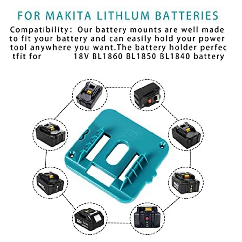 5 Pack Battery Holder Battery Mount for Makita 18V Battery Dock Holder Fit for BL1860 BL1850 BL1840 BL1830 Battery