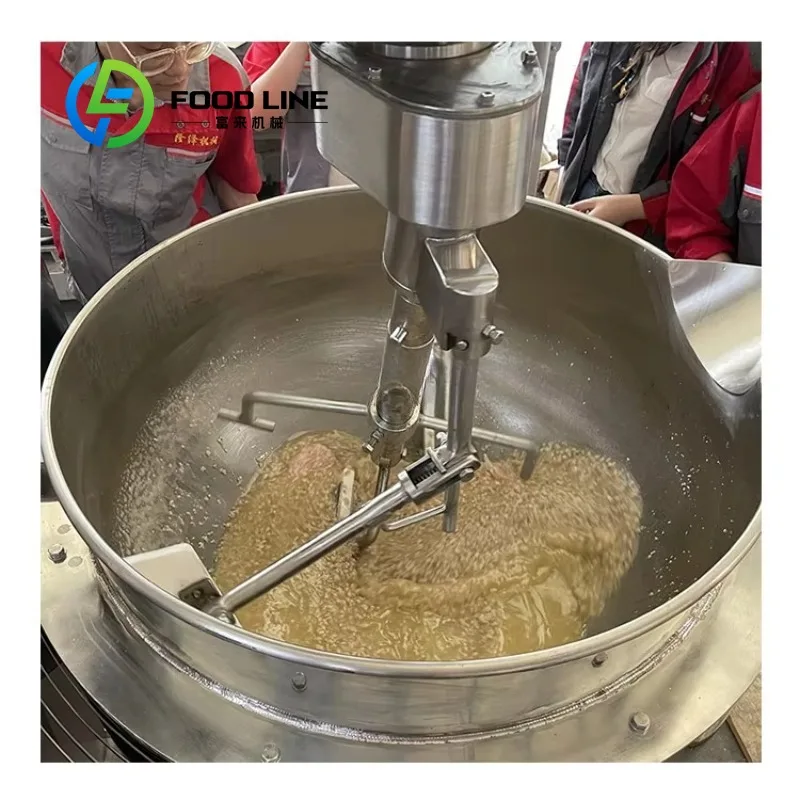 Automatic Industrial 100L 600L Jacketed Kettle Electric Thermal Oil Mixer for Sauce Paste Cooking Customized