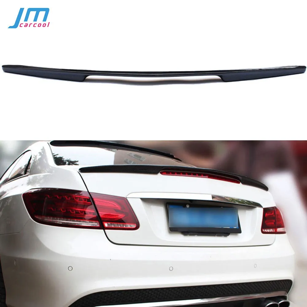 

For W207 C207 Real Carbon Fiber Rear Bumper Trunk Lip Spoiler Wings For Benz E Class E260 E350 Coupe 2 Door 2010-2016 FRP