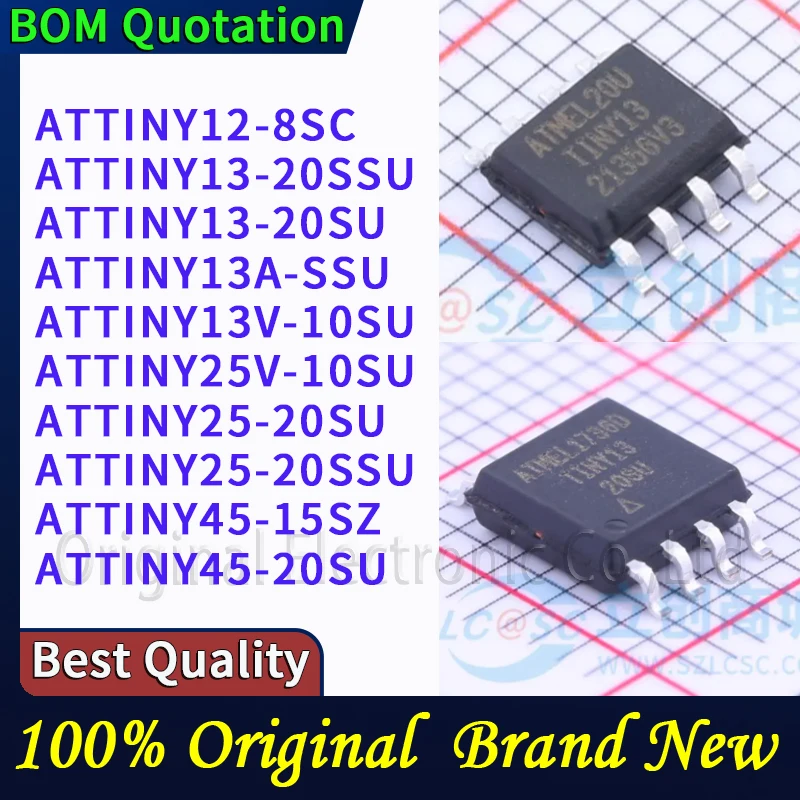 ATTINY12-8SC ATTINY13-20SSU ATTINY13-20SU ATTINY13A-SSU ATTINY13V-10SU ATTINY25V-10SU ATTINY25-20SU ATTINY25-20SSU ATTINY45-15SZ