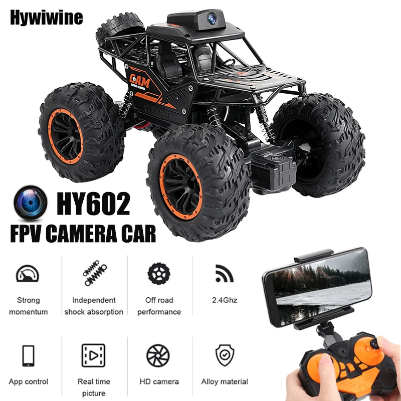 מכונית רחוב עם מצלמה HD, מכונת FPV WIFI בשלט מרחוק, סטאנט 1:18, שליטה רדיו 2.4G, צעצועים לטיפוסים לילדים על לוח