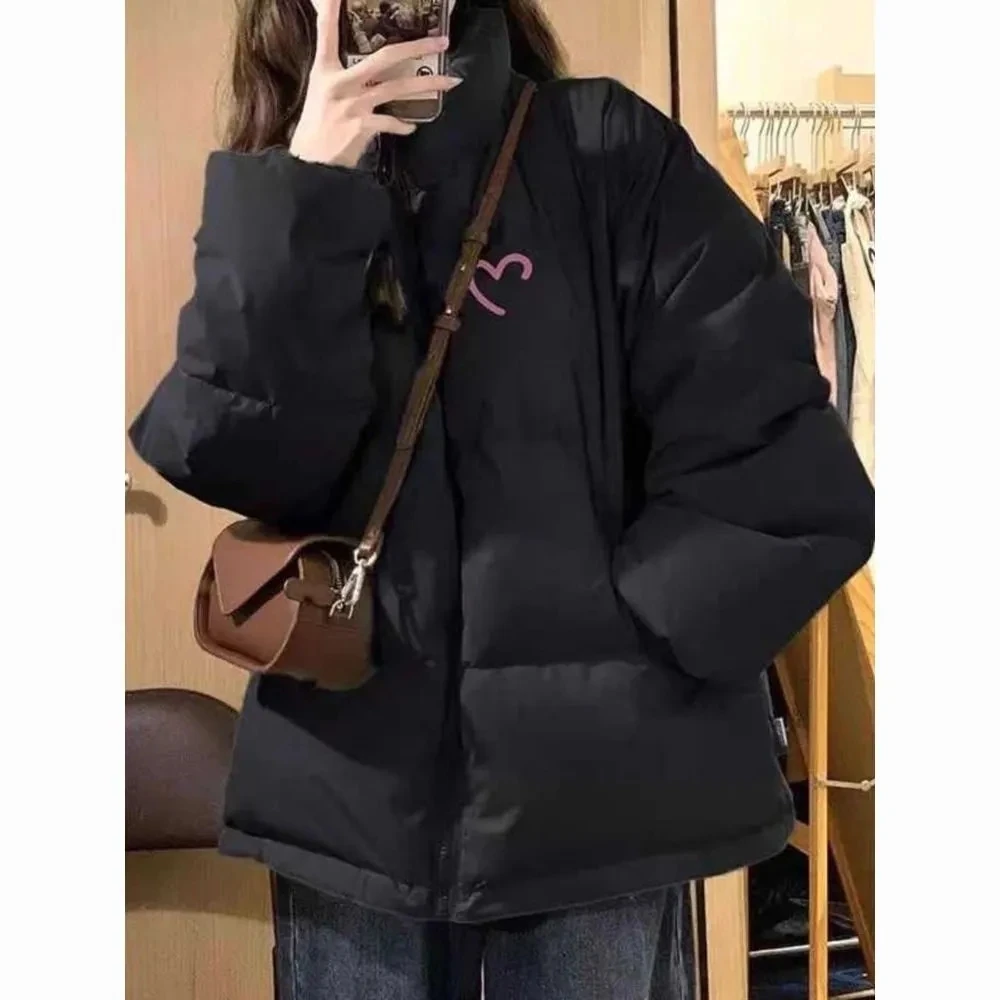 

Свободная корейская зимняя хлопковая куртка для женщин, объемная пуховая хлопковая куртка для женщин, теплая и толстая хлопковая куртка, женское толстое пальто