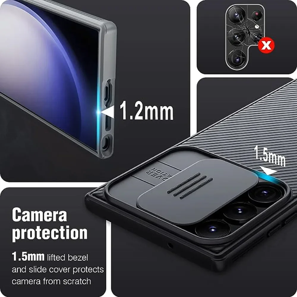 For Samsung Galaxy S24 Ultra / S23 Ultra Magsafe Case Nillkin CamShield Pro Camera Protection Matte S22 Ultra Magnetic Case