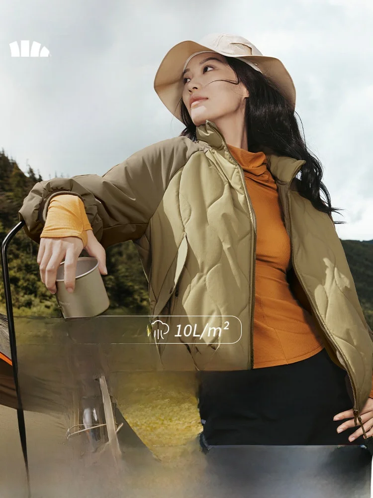 

Женская куртка-пилот Bamboo Le с наполнителем, имитирующим пух, для активного отдыха, альпинизма и спорта, с длинными рукавами, свободного кроя, стандартной длины, из хлопка