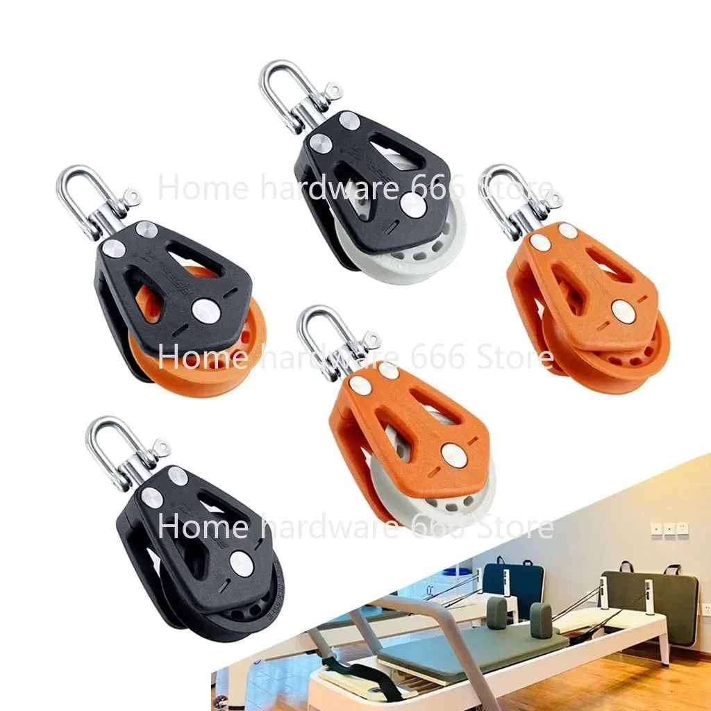 High Load Capacity Sheave Block, Universal Head, Single Pulley, Swivel Sailboat Plain Bearing Block, Rope Runner, Boat Accessori