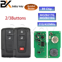 BB Key For Toyota Prius 2004 -2009 Auto Smart Remote Control Key Fob 2/3 Buttons 312/433MHz B9Chip  FCC:MOZB21TG MOZB31EG