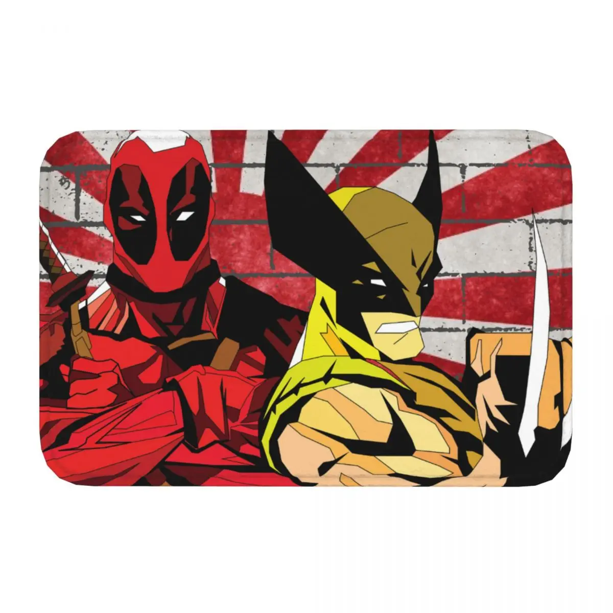 Deadpool & Wolverine Anti-Slip Doormat Bath Mat Popular Movies Floor Carpet Entrance Door Rug Bedroom Decorative