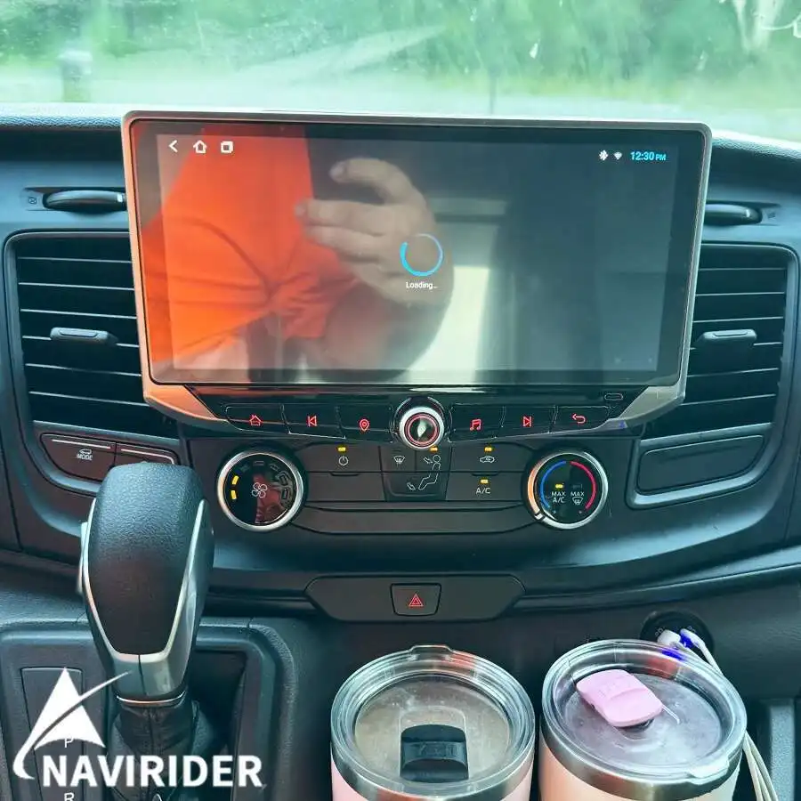 10.88 "untuk Ford Transit T250 Layar Qled Radio Mobil GPS Pemutar Video Multimedia Android Stereo Otomatis Unit Kepala Navi Carplay 4G